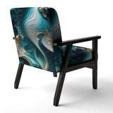 Abstract Geode Turquoise II- Upholstered Accent Chair