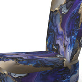 Abstract Geode Gold And Purple Marble - Modern Arm Chair
