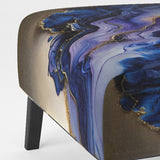 Abstract Geode Gold And Purple Marble - Modern Arm Chair