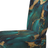 Abstract Geode Marble Green And Gold - Modern Arm Chair