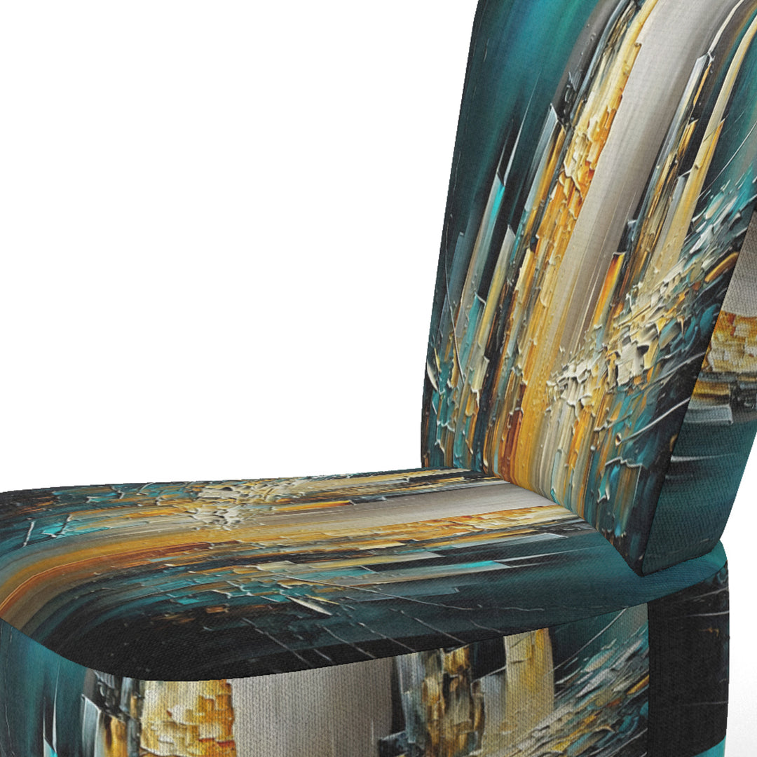 Abstract Geometric Green And Yellow - Modern Arm Chair