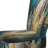 Abstract Geometric Green And Yellow - Modern Arm Chair