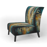Abstract Geometric Green And Yellow - Modern Arm Chair