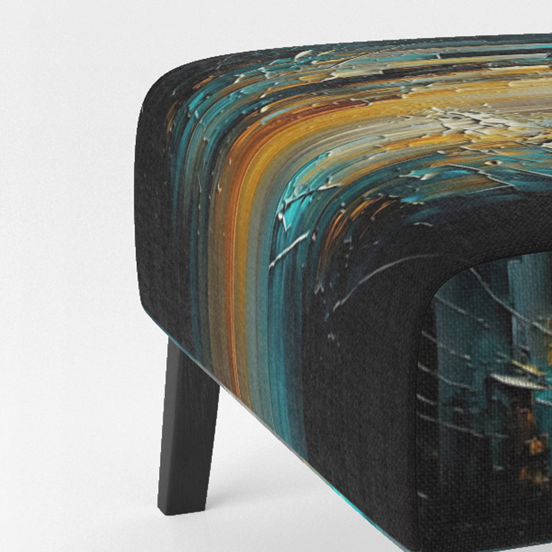 Abstract Geometric Green And Yellow - Modern Arm Chair