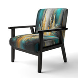 Abstract Geometric Green And Yellow - Modern Arm Chair
