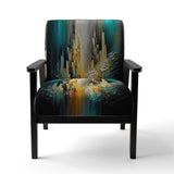 Abstract Geometric Green And Yellow - Modern Arm Chair