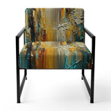 Abstract Geometric Green And Yellow - Modern Arm Chair