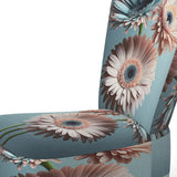 Orange Gerbera Hyper Realistic Flowers - Traditional Accent Slipper Chair