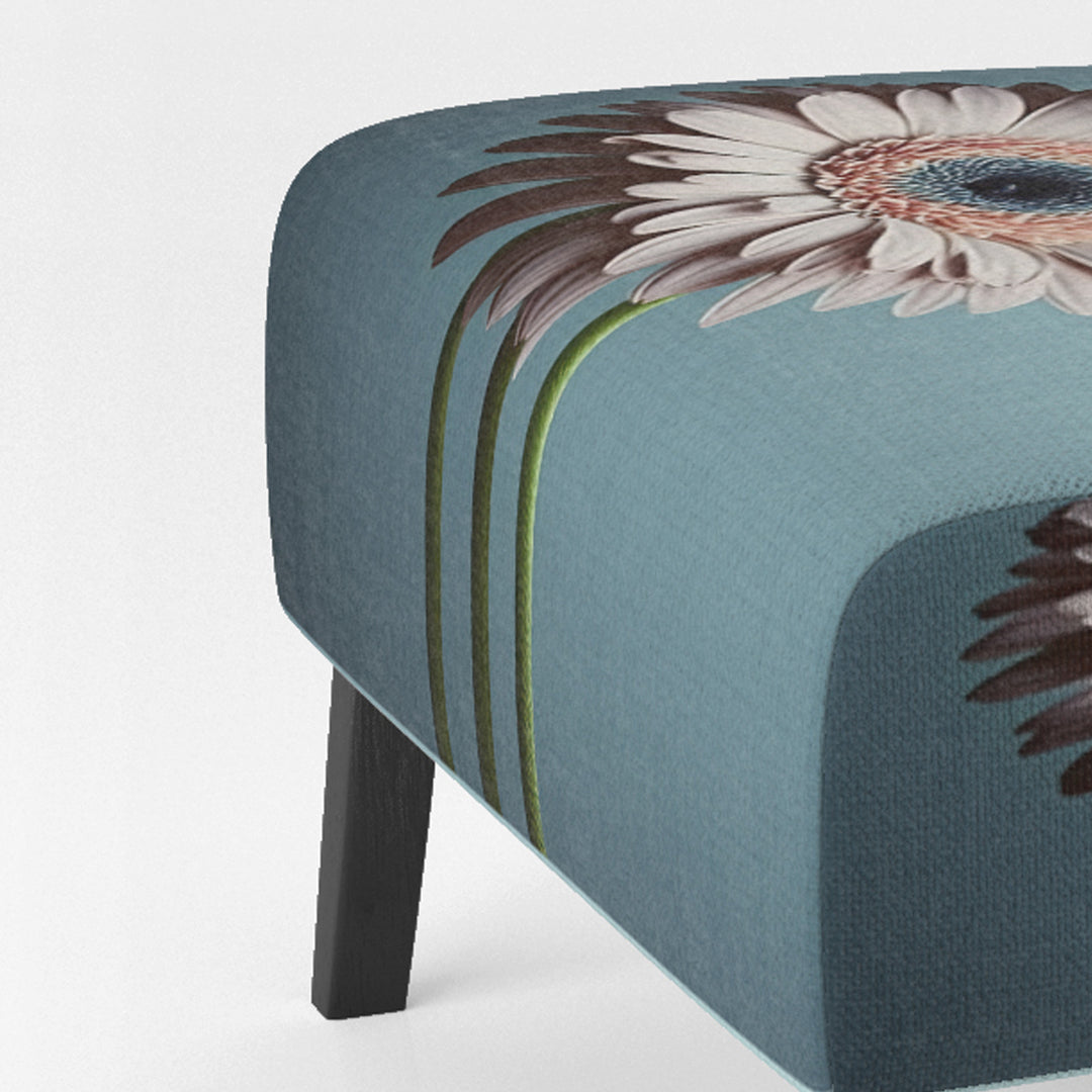 Orange Gerbera Hyper Realistic Flowers - Traditional Accent Slipper Chair