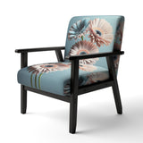 Orange Gerbera Hyper Realistic Flowers - Traditional Accent Slipper Chair