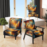 Forest Scenery By A Lake - Traditional Arm Chair