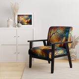 Forest Scenery By A Lake - Traditional Arm Chair