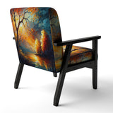Forest Scenery By A Lake - Traditional Arm Chair
