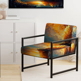 Forest Scenery By A Lake - Traditional Arm Chair