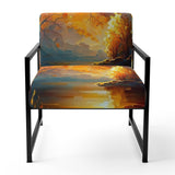 Forest Scenery By A Lake - Traditional Arm Chair