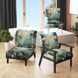 Purple Enchanted Gardens - Modern Arm Chair