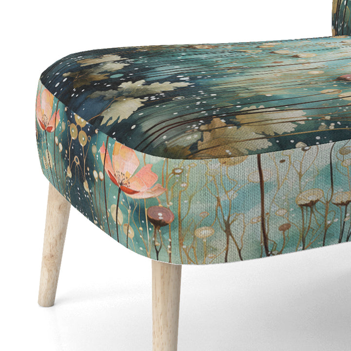 Purple Enchanted Gardens - Modern Arm Chair