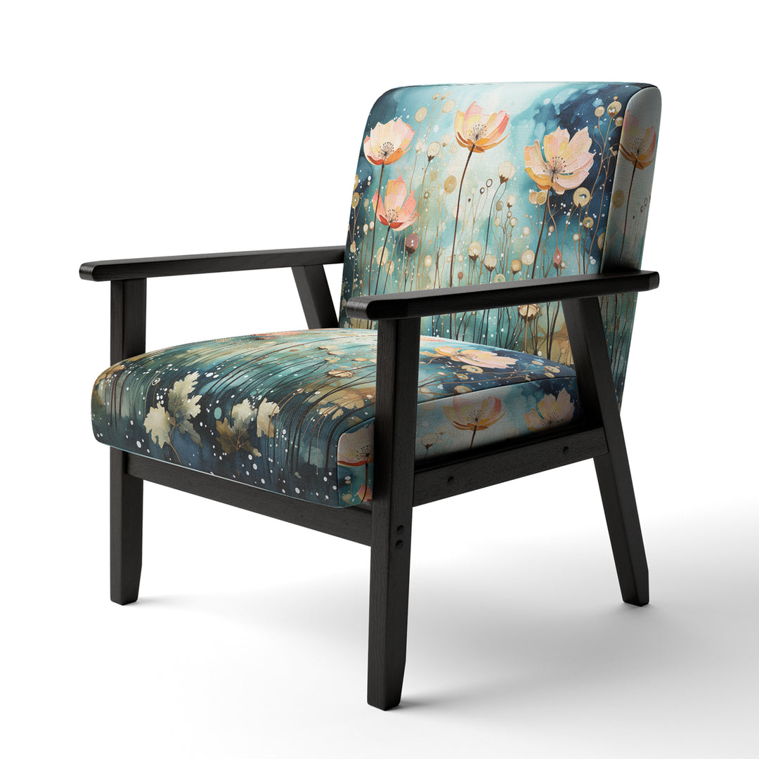 Purple Enchanted Gardens - Modern Arm Chair