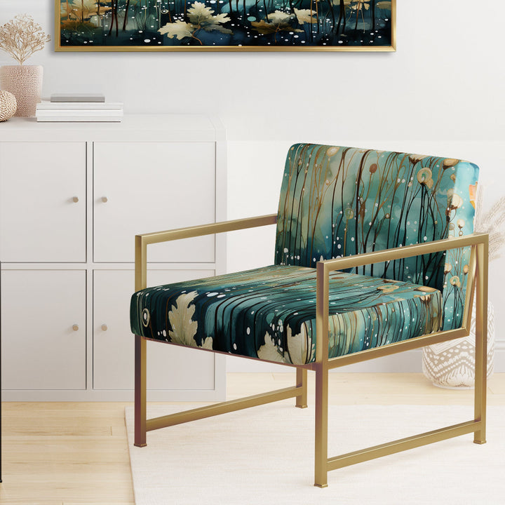 Purple Enchanted Gardens - Modern Arm Chair