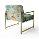Purple Enchanted Gardens - Modern Arm Chair