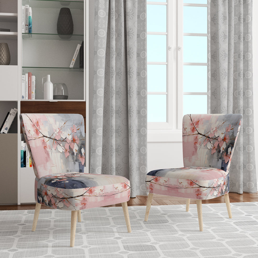 Collage Whispers - Modern Accent Slipper Chair