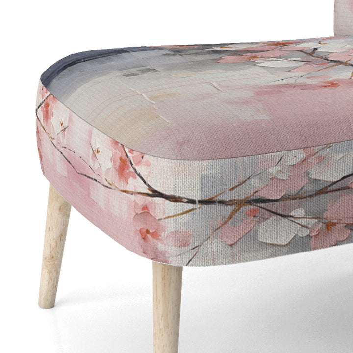 Collage Whispers - Modern Accent Slipper Chair