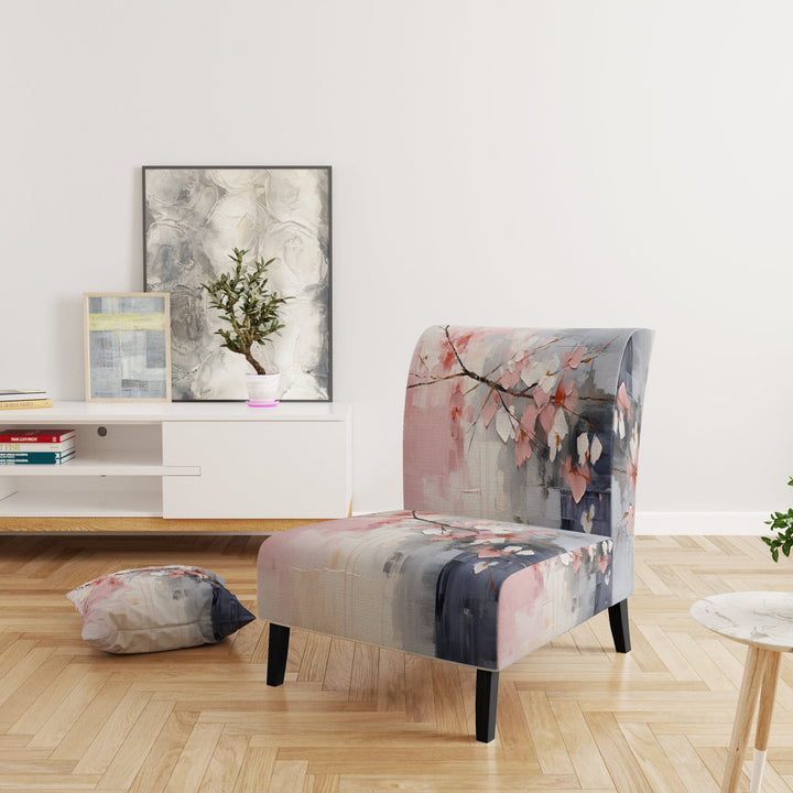 Collage Whispers - Modern Accent Slipper Chair