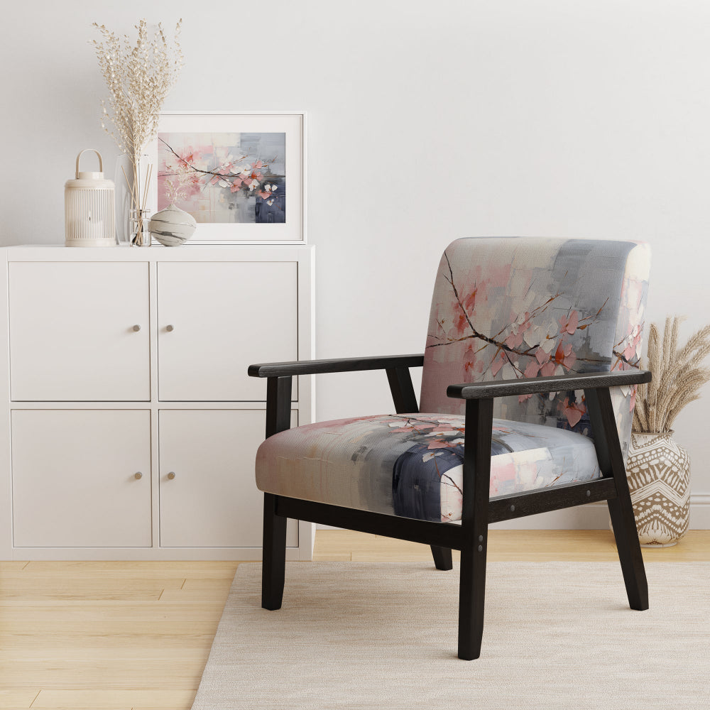 Collage Whispers - Modern Accent Slipper Chair