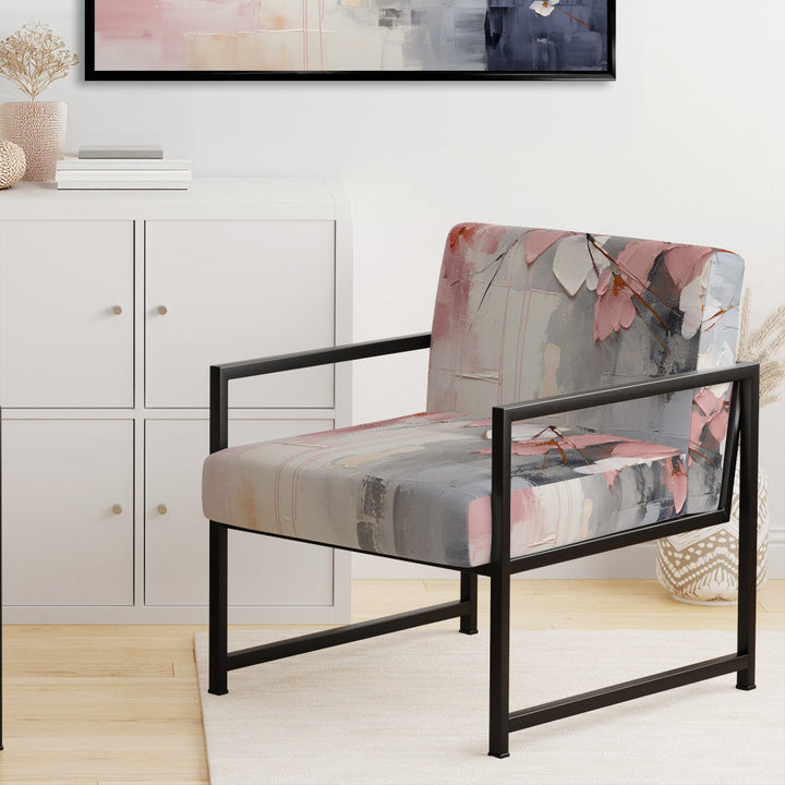 Collage Whispers - Modern Accent Slipper Chair