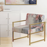 Collage Whispers - Modern Accent Slipper Chair
