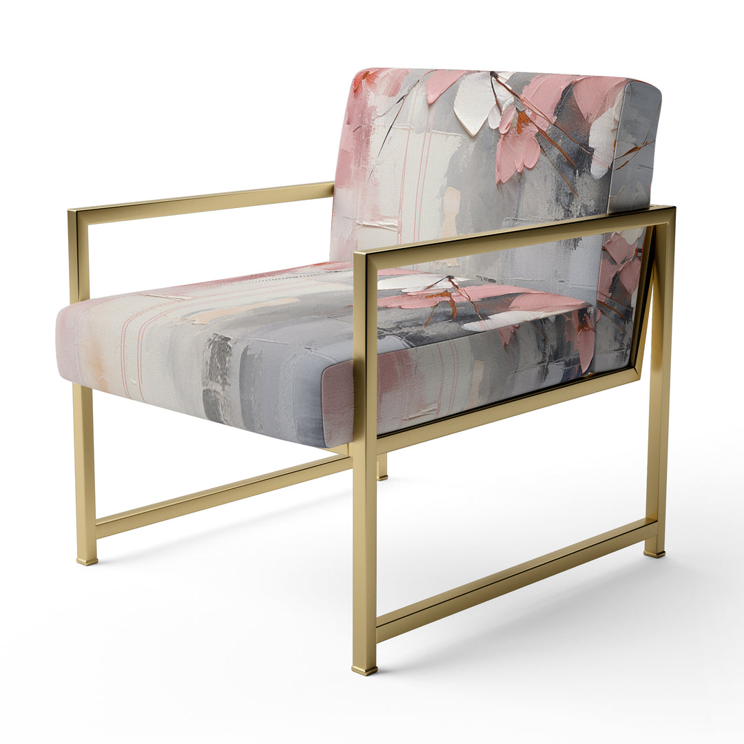 Collage Whispers - Modern Accent Slipper Chair