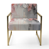 Collage Whispers - Modern Accent Slipper Chair