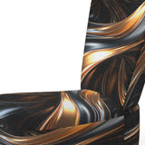 Gold Grey Abstract Fractal Reflections - Upholstered Modern Accent Chairs