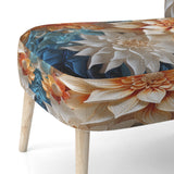 Yellow Beige Abstract Fractal Infinite Symphony - Modern Accent Side Chair