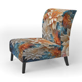 Yellow Beige Abstract Fractal Infinite Symphony - Modern Accent Side Chair