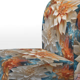 Yellow Beige Abstract Fractal Infinite Symphony - Modern Accent Side Chair