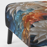 Yellow Beige Abstract Fractal Infinite Symphony - Modern Accent Side Chair