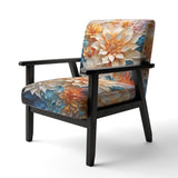 Yellow Beige Abstract Fractal Infinite Symphony - Modern Accent Side Chair