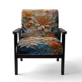 Yellow Beige Abstract Fractal Infinite Symphony - Modern Accent Side Chair