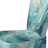 Harmony of A Blue and Gold Swirl - Modern Arm Chair
