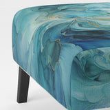 Harmony of A Blue and Gold Swirl - Modern Arm Chair