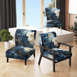 Liquid Ink Spiral II- Upholstered Accent Chair