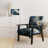 Liquid Ink Spiral II- Upholstered Accent Chair