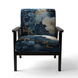 Liquid Ink Spiral II- Upholstered Accent Chair