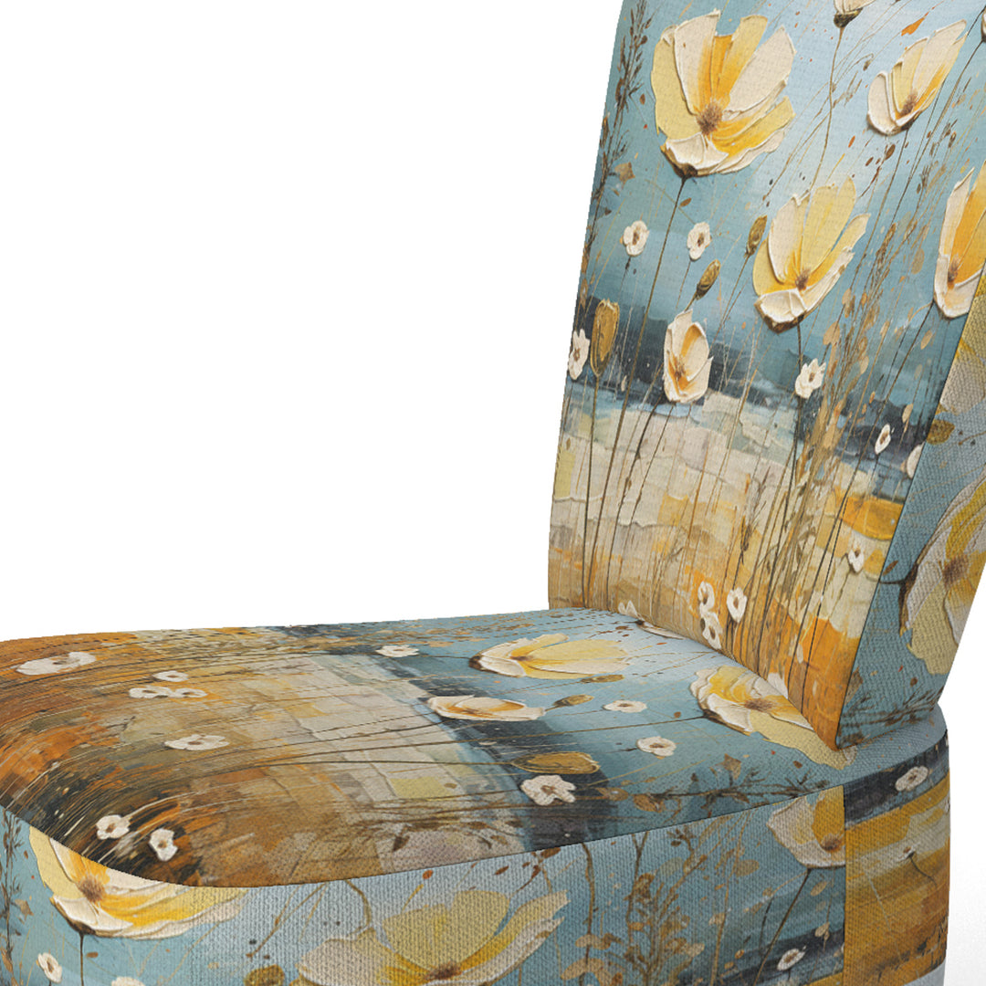 Yellow Buttercups Buttercup Meadow - Traditional Accent Slipper Chair