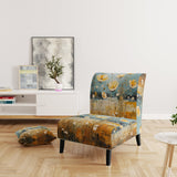 Yellow Buttercups Buttercup Meadow - Traditional Accent Slipper Chair