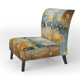 Yellow Buttercups Buttercup Meadow - Traditional Accent Slipper Chair
