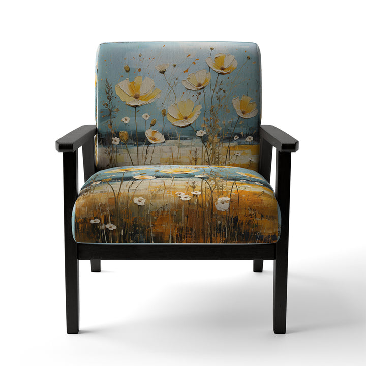 Yellow Buttercups Buttercup Meadow - Traditional Accent Slipper Chair