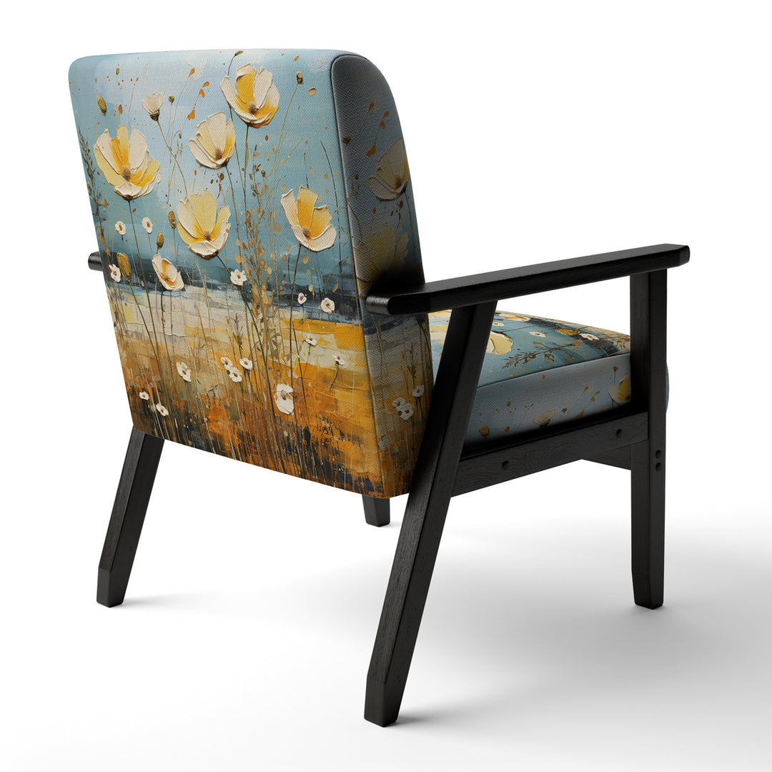 Yellow Buttercups Buttercup Meadow - Traditional Accent Slipper Chair