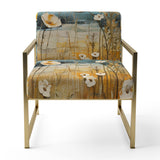 Yellow Buttercups Buttercup Meadow - Traditional Accent Slipper Chair